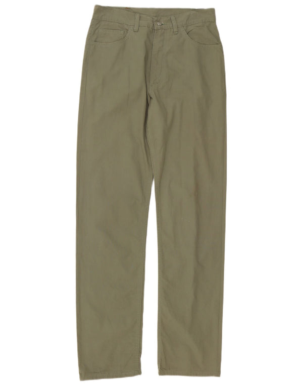 Carrera Calça masculina reta casual W33 L34 algodão verde