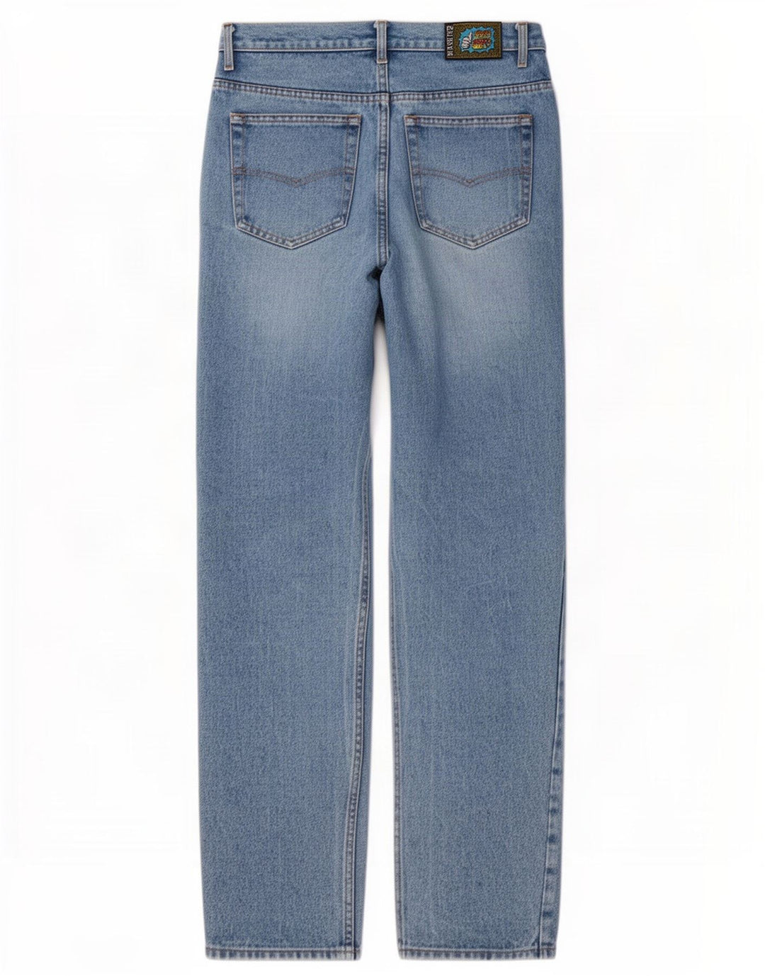 Base 92 Mens Graphic Tapered Jeans IT 48 Médio W32 L34 Azul Algodão