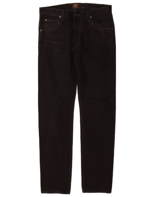 Lee Mens Rider Straight Jeans W30 L32 Algodão Preto