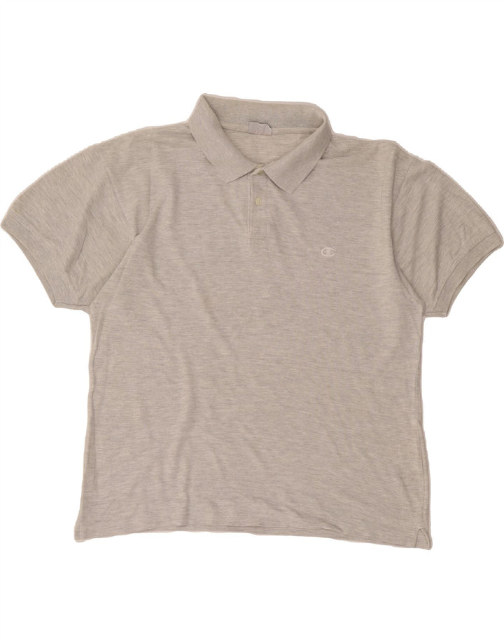 CHAMPION Mens Polo Shirt Large Grey Cotton Vintage Champion and Second-Hand Champion from Messina Hembry 