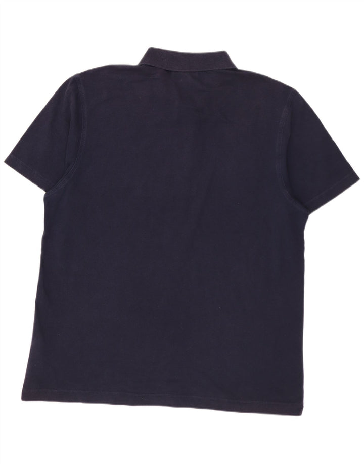 Camisa polo masculina LACOSTE tamanho 5 grande algodão azul marinho