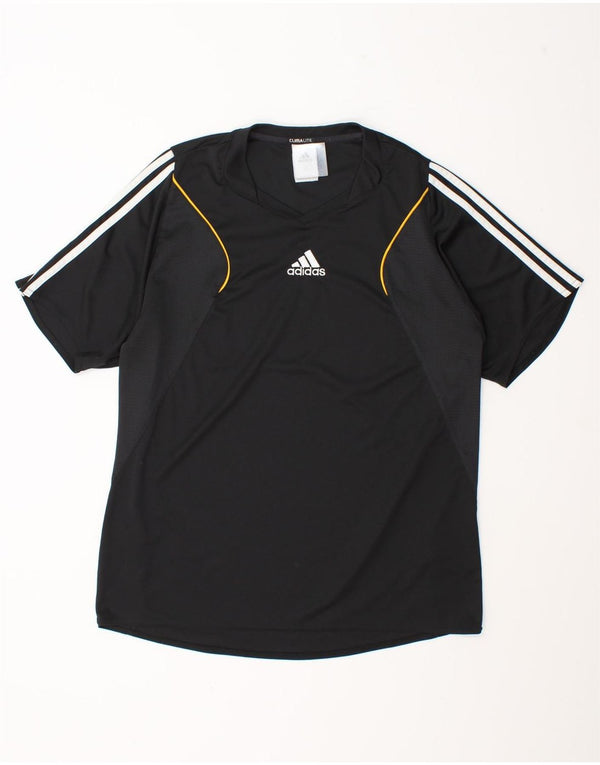 Adidas Mens Camiseta Top Grande Poliéster Preto