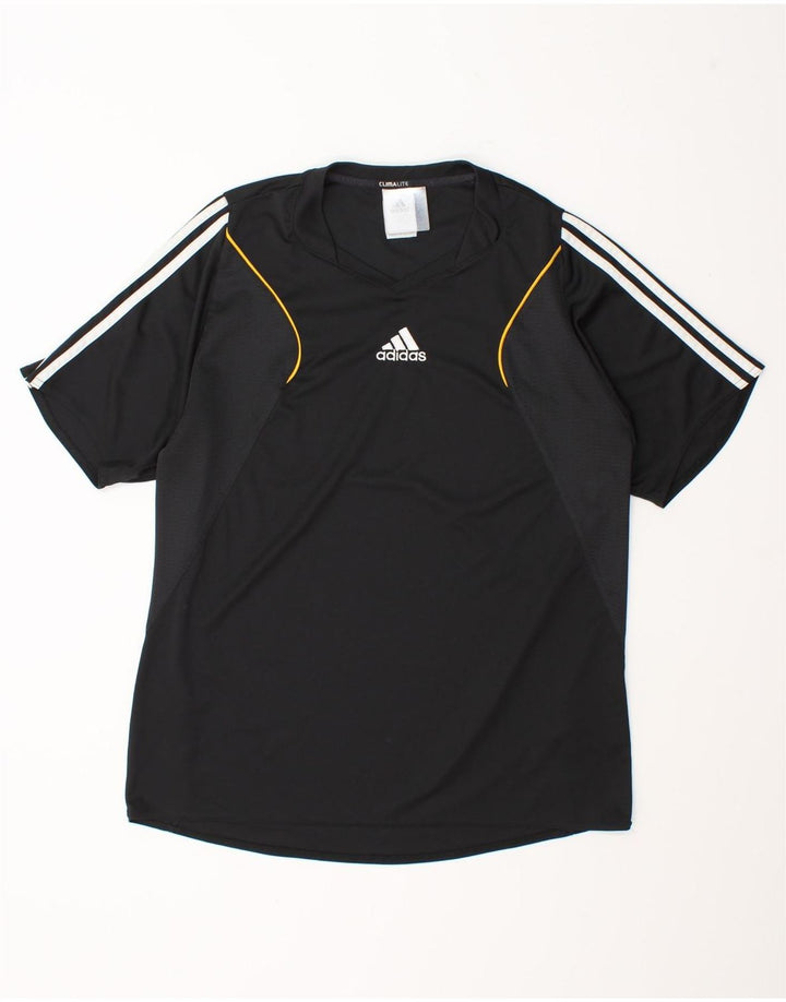 Adidas Mens Camiseta Top Grande Poliéster Preto
