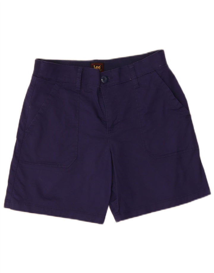 Shorts Chino feminino Lee US 6 médio W30 algodão azul marinho