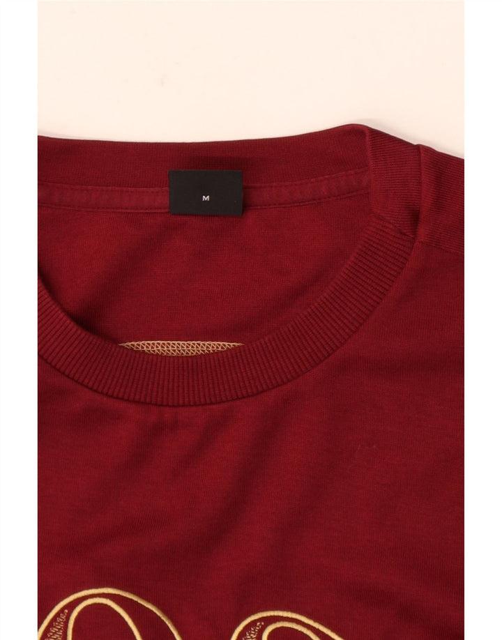 Hugo Boss Mens Graphic Moletom Jumper Médio Borgonha