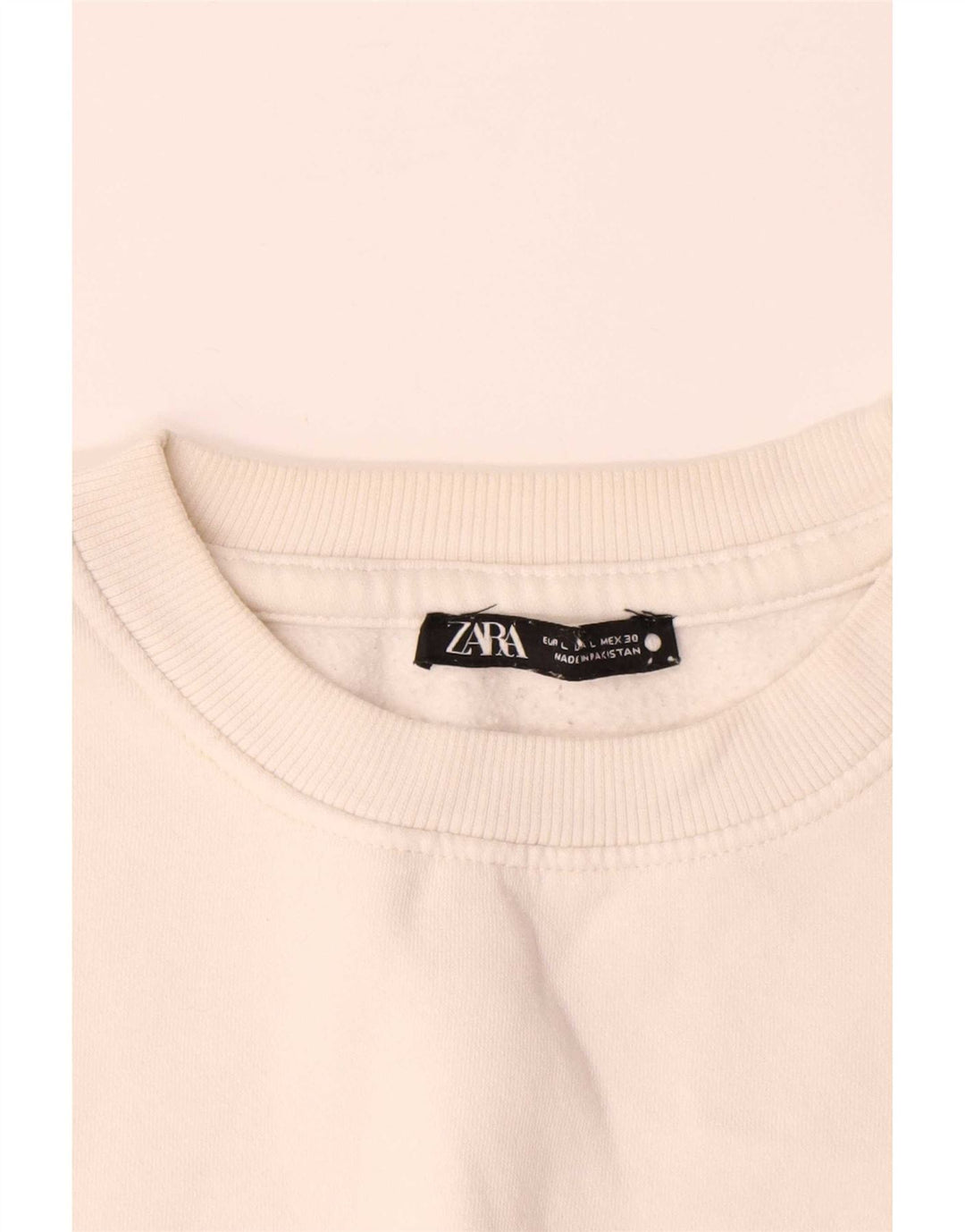 Zara moletom masculino jumper grande algodão branco