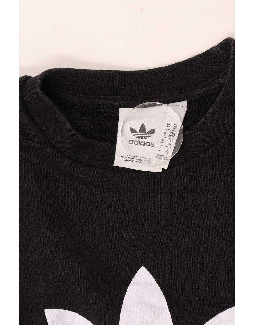 Adidas Mens Graphic Moletom Jumper Médio Preto