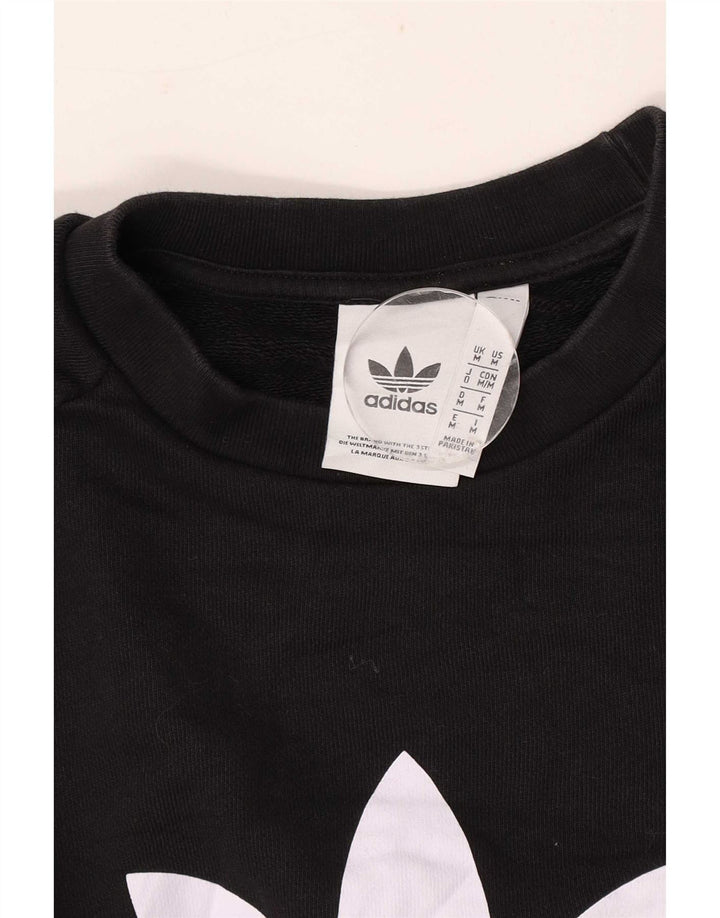 Adidas Mens Graphic Moletom Jumper Médio Preto