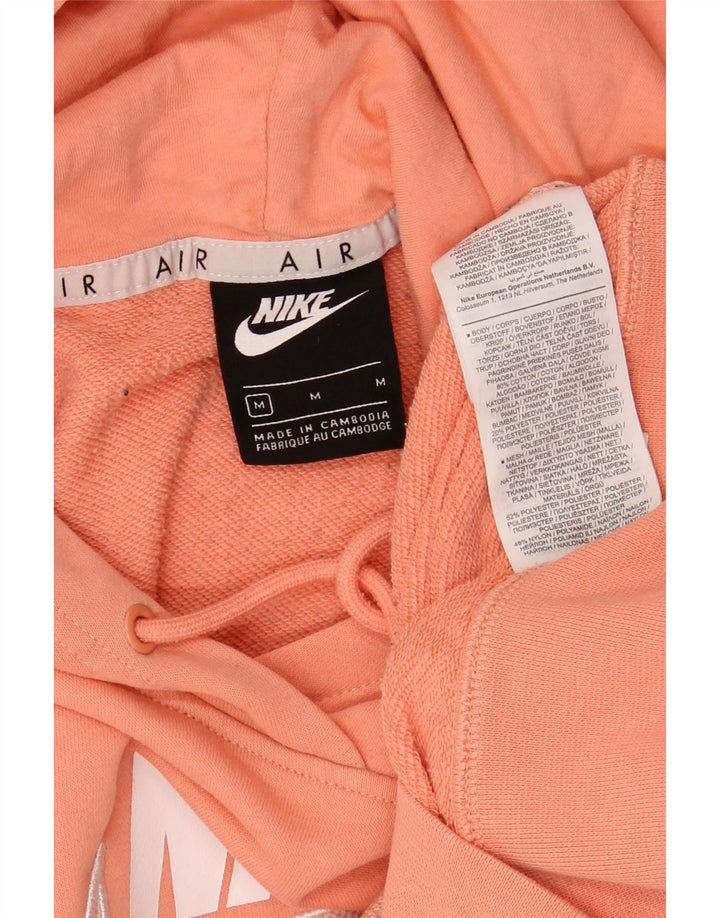 NIKE Womens Oversized Graphic Hoodie Jumper UK 14 Medium Pink Cotton Vintage Nike and Second-Hand Nike from Messina Hembry 