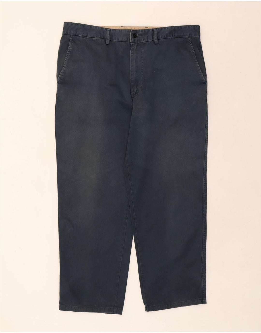 AVIREX Mens Straight Cropped Trousers W38 L27 Navy Blue Cotton Vintage Avirex and Second-Hand Avirex from Messina Hembry 