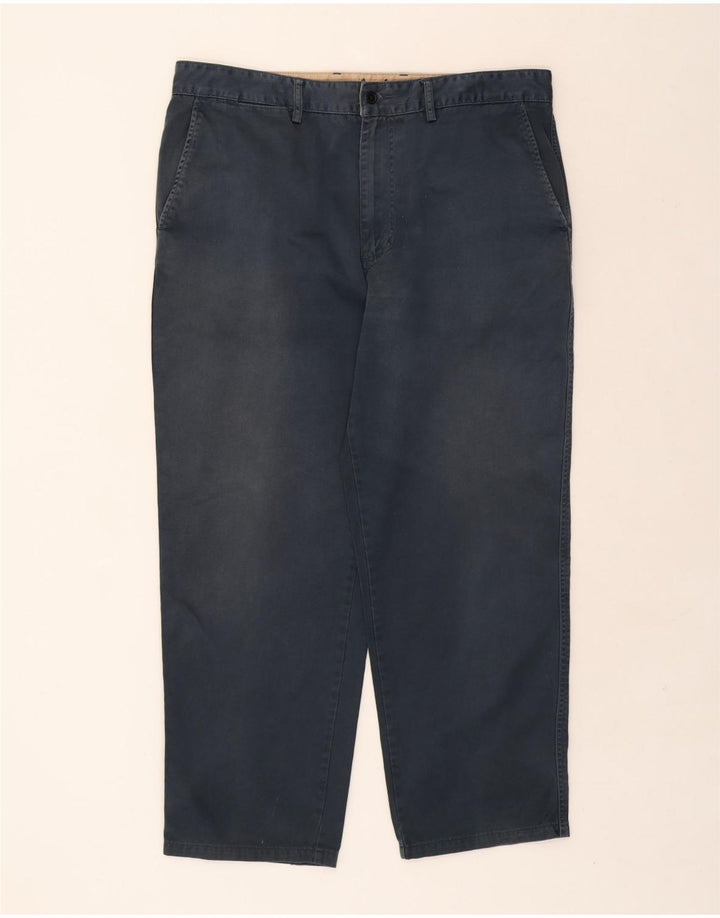 AVIREX Mens Straight Cropped Trousers W38 L27 Navy Blue Cotton Vintage Avirex and Second-Hand Avirex from Messina Hembry 