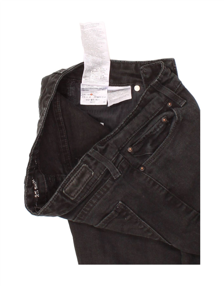 LEVI'S Womens Slight Curve Slim Jeans W25 L26  Black Cotton Vintage Levi's and Second-Hand Levi's from Messina Hembry 
