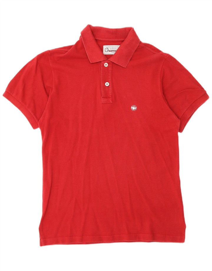 Camisa pólo masculina Murphy & Nye pequena vermelha