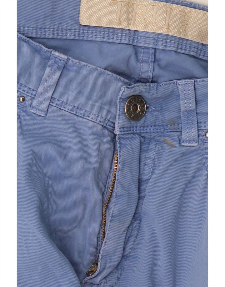 TRUSSARDI Mens Straight Casual Trousers W32 L32 Blue Cotton Vintage Trussardi and Second-Hand Trussardi from Messina Hembry 