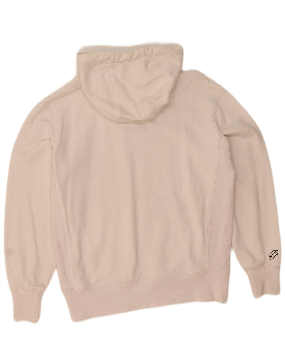 Superdry moletom com capuz masculino médio algodão branco