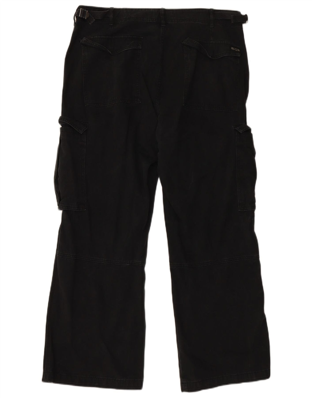 Calça cargo feminina reta DIESEL US 16 2XL W36 L30 algodão preto