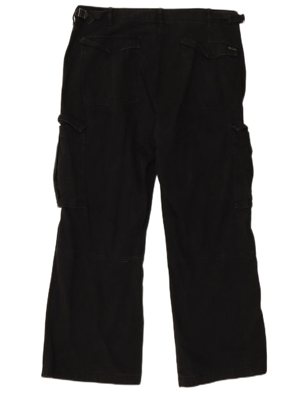 Calça cargo feminina reta DIESEL US 16 2XL W36 L30 algodão preto