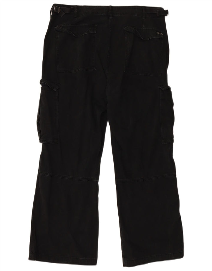 Calça cargo feminina reta DIESEL US 16 2XL W36 L30 algodão preto