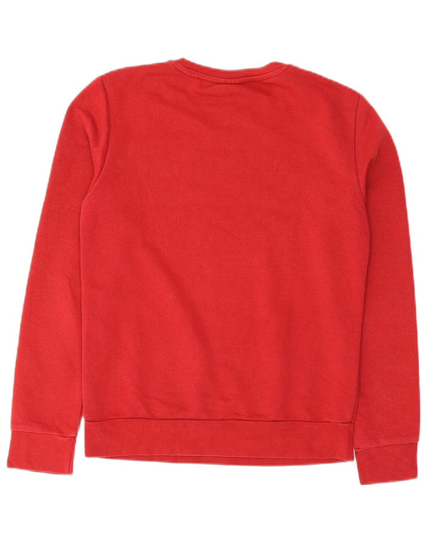 Adidas Womens Graphic Sweatshirt Jumper UK 4/6 XS Borgonha Algodão