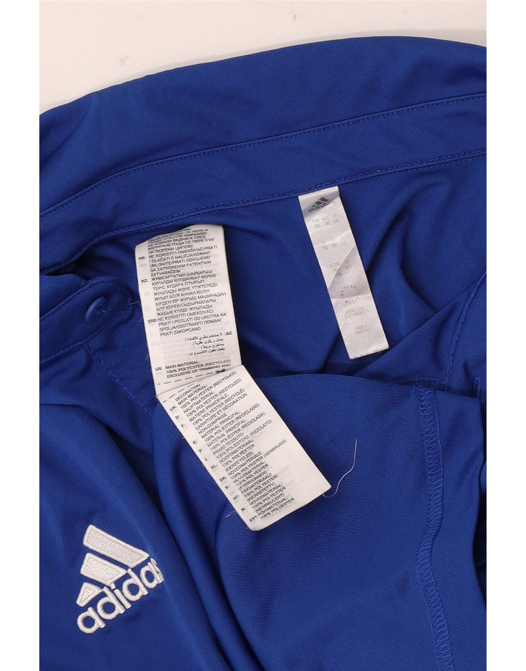Camisa polo masculina Adidas 2XL poliéster azul
