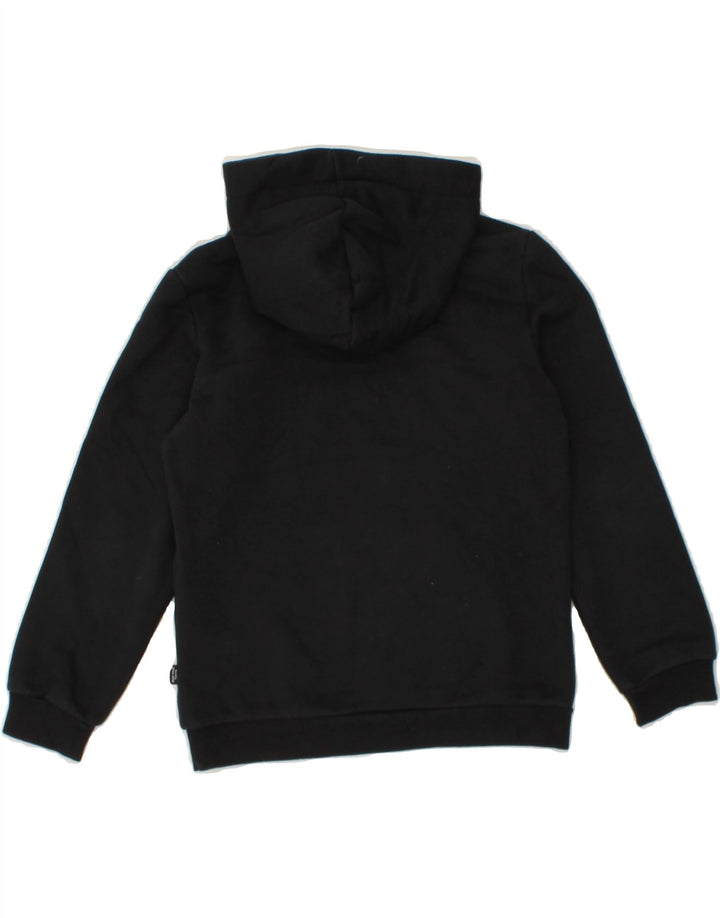 PUMA Boys Graphic Hoodie Jumper 7-8 Years Black Cotton Vintage Puma and Second-Hand Puma from Messina Hembry 