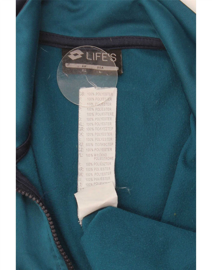 Jaqueta masculina de agasalho Lotto Life's grande bloco colorido azul marinho