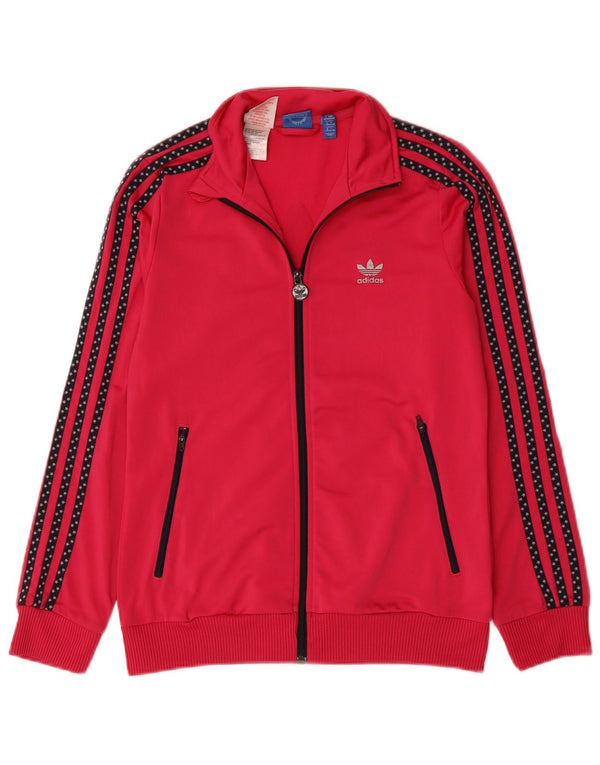 Adidas Meninas Graphic Tracksuit Top Jacket 14-15 Anos Poliéster Rosa