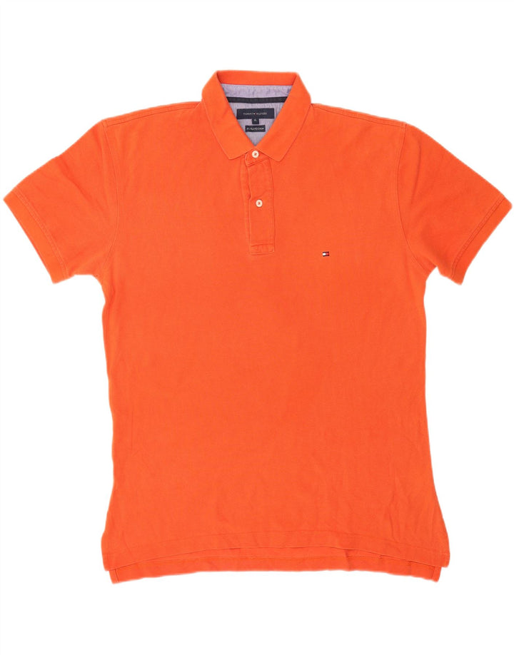 Camisa polo masculina Tommy Hilfiger XL laranja algodão
