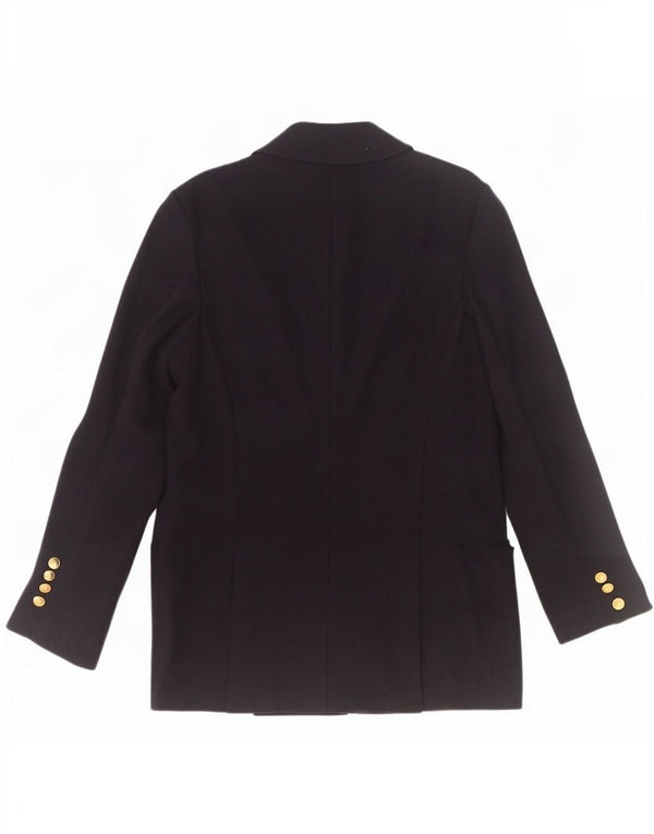 Herno Womens 2 Button Blazer Jacket IT 44 Medium Navy Blue Wool