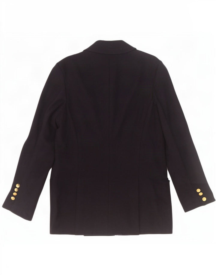 Jaqueta blazer feminina Herno com 2 botões IT 44 lã azul marinho médio