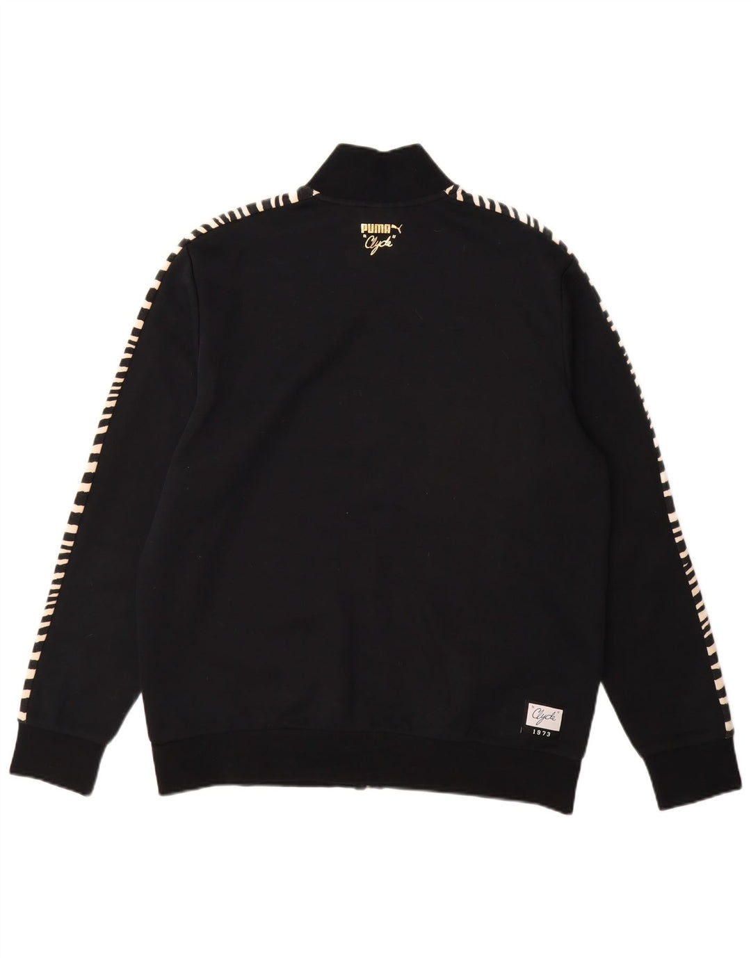 PUMA Mens Clyde Tracksuit Top Jaqueta Grande Preto Animal Print Poliéster