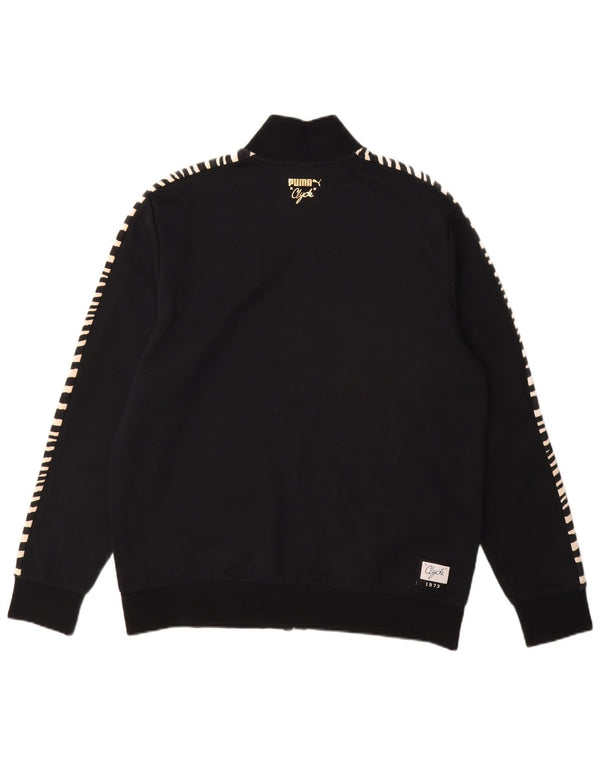 PUMA Mens Clyde Tracksuit Top Jaqueta Grande Preto Animal Print Poliéster