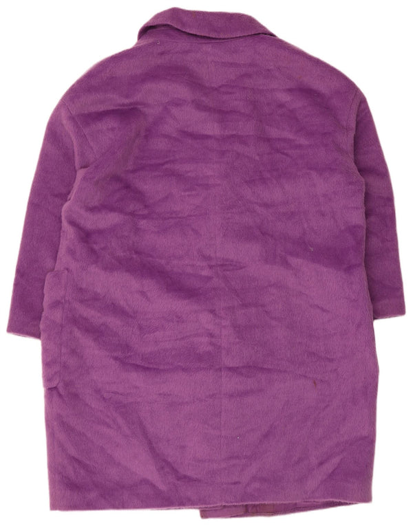 Sobretudo feminino Marks & Spencer UK 22 3XL roxo poliéster