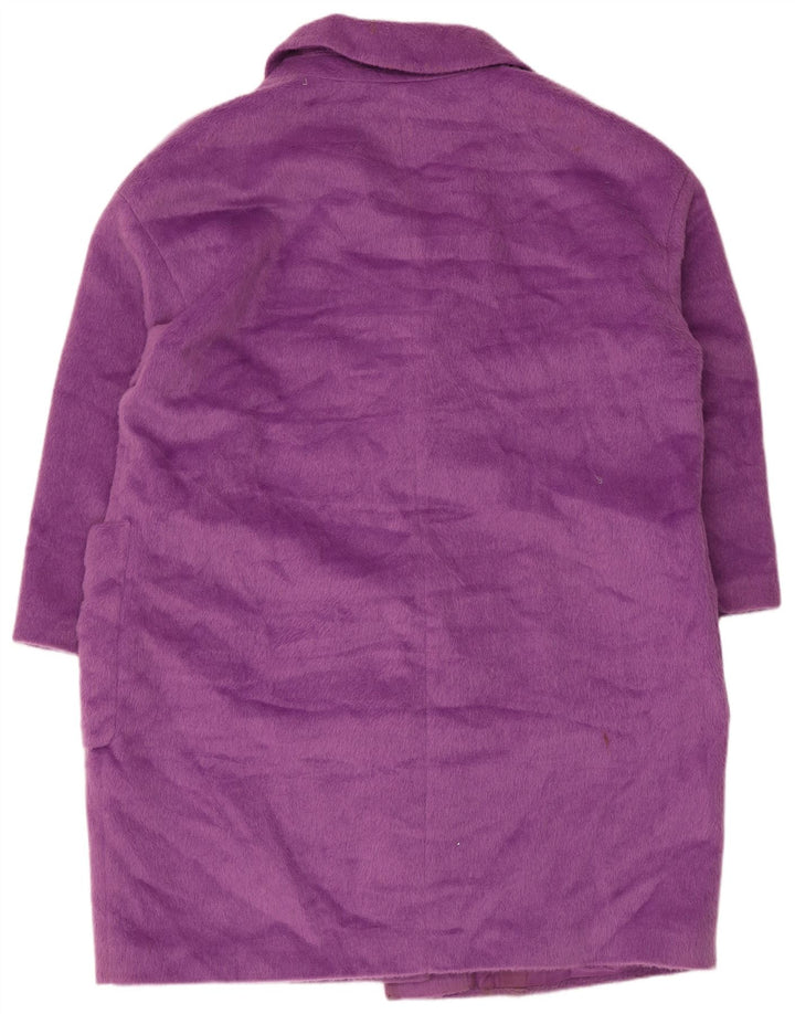 Sobretudo feminino Marks & Spencer UK 22 3XL roxo poliéster