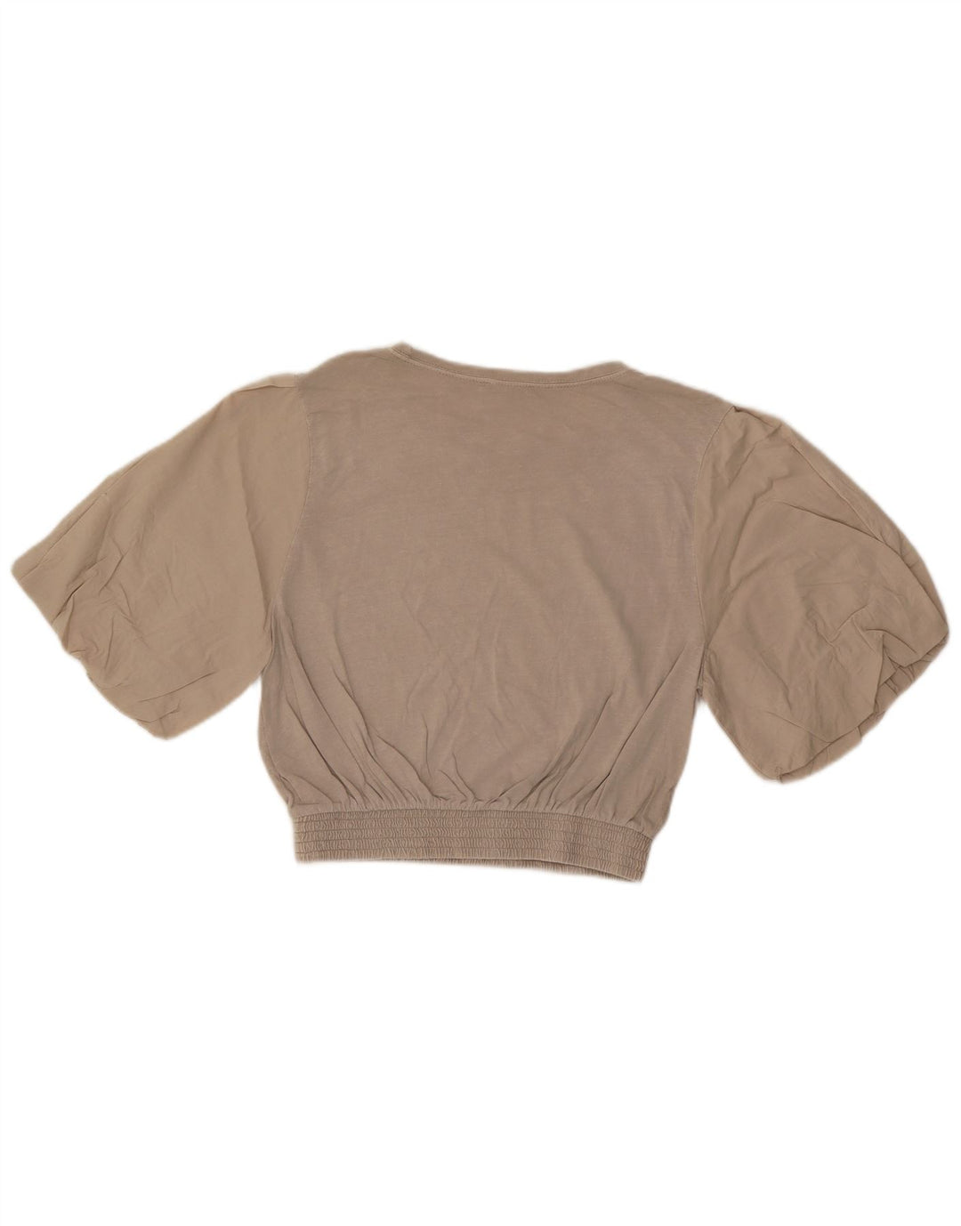 Blusa feminina ZARA Top UK 10 algodão cinza pequeno