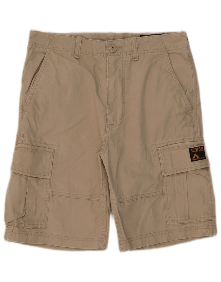 Shorts cargo masculino Superdry W30 algodão bege médio