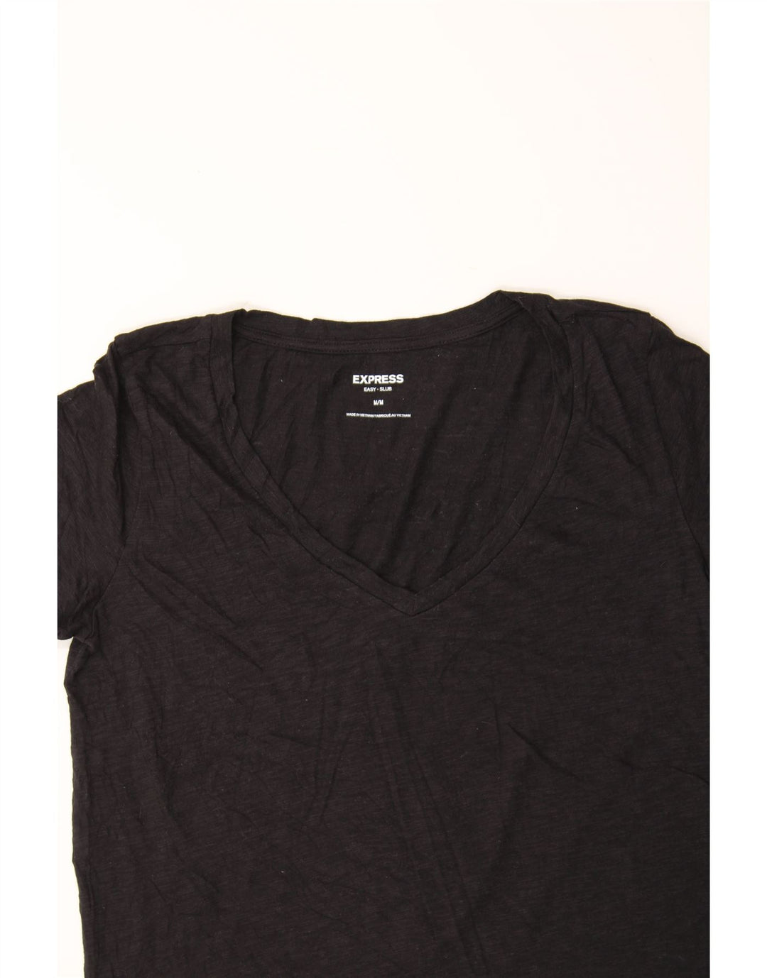 EXPRESS Womens T-Shirt Top UK 14 Medium Black Cotton Vintage Express and Second-Hand Express from Messina Hembry 