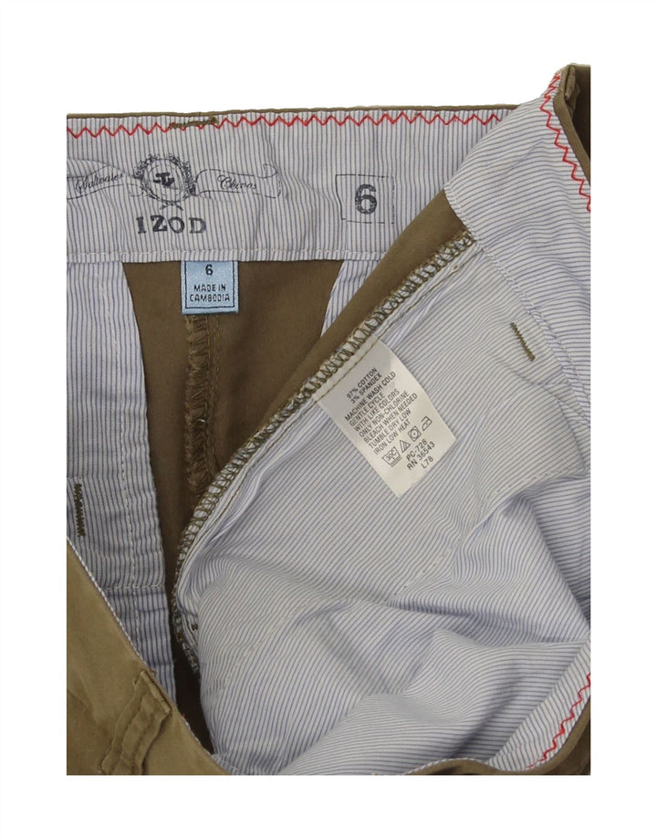 IZOD Womens Straight Capri Trousers US 6 Medium W30 L21 Khaki Cotton Vintage Izod and Second-Hand Izod from Messina Hembry 