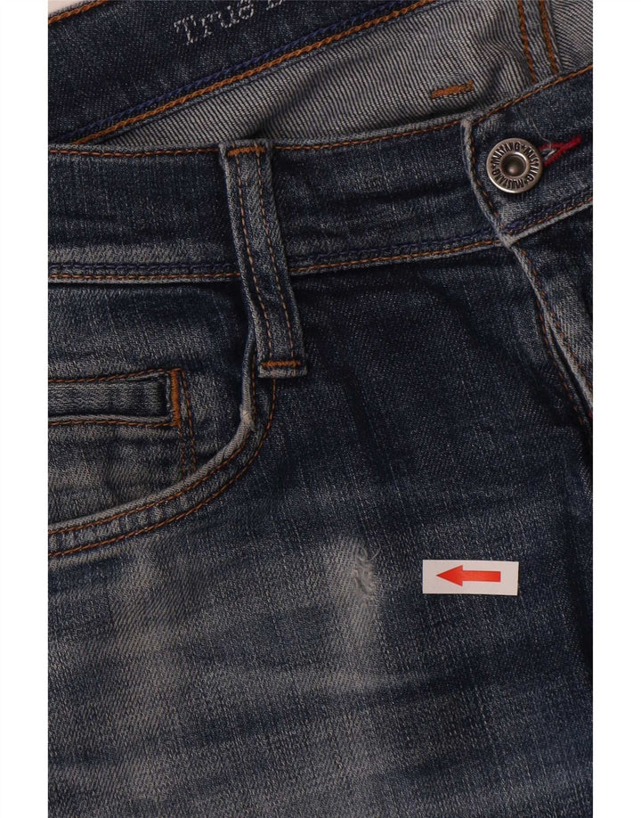 Mustang Mens Straight Jeans W32 L30 Azul Algodão