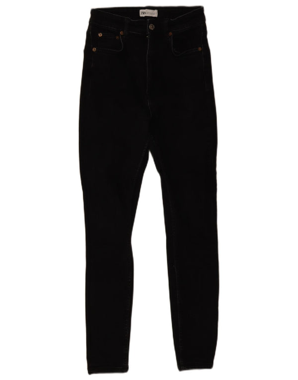 Zara Jeans Skinny Feminino UE 38 Pequeno W28 L27 Preto