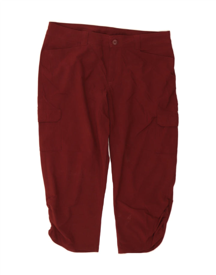 EDDIE BAUER Womens Capri Cargo Trousers US 10 Large W34 L21 Burgundy Vintage Eddie Bauer and Second-Hand Eddie Bauer from Messina Hembry 
