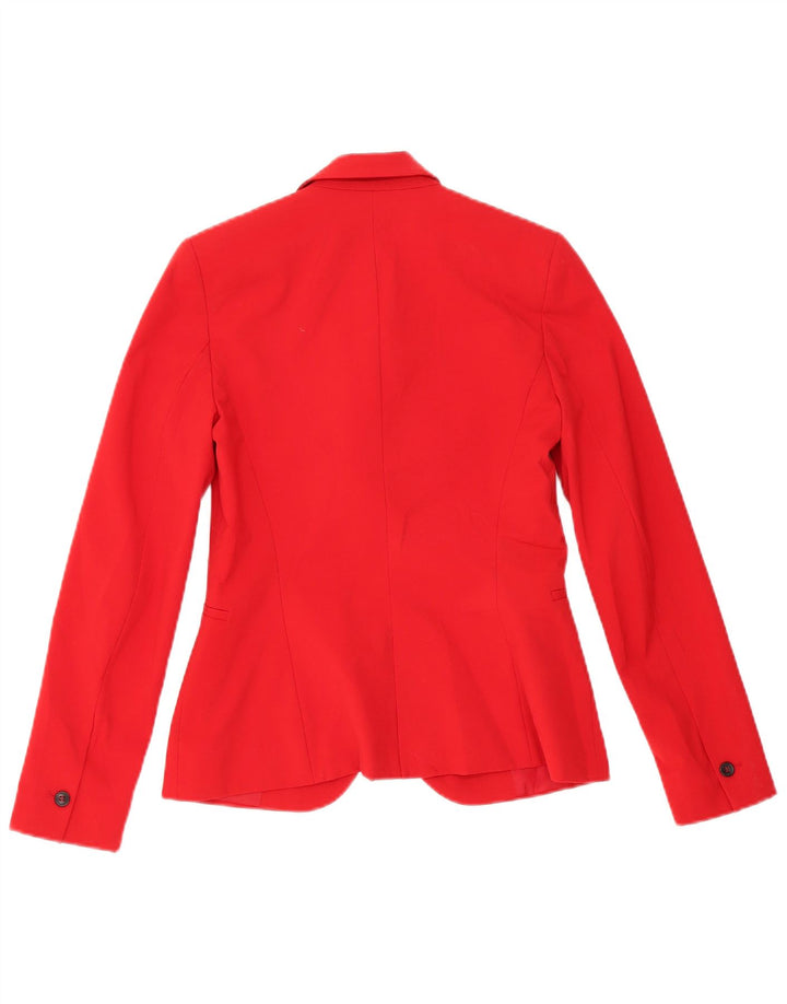 Jaqueta blazer oversized Zara feminina com 1 botão EU 34 2XS poliéster vermelho