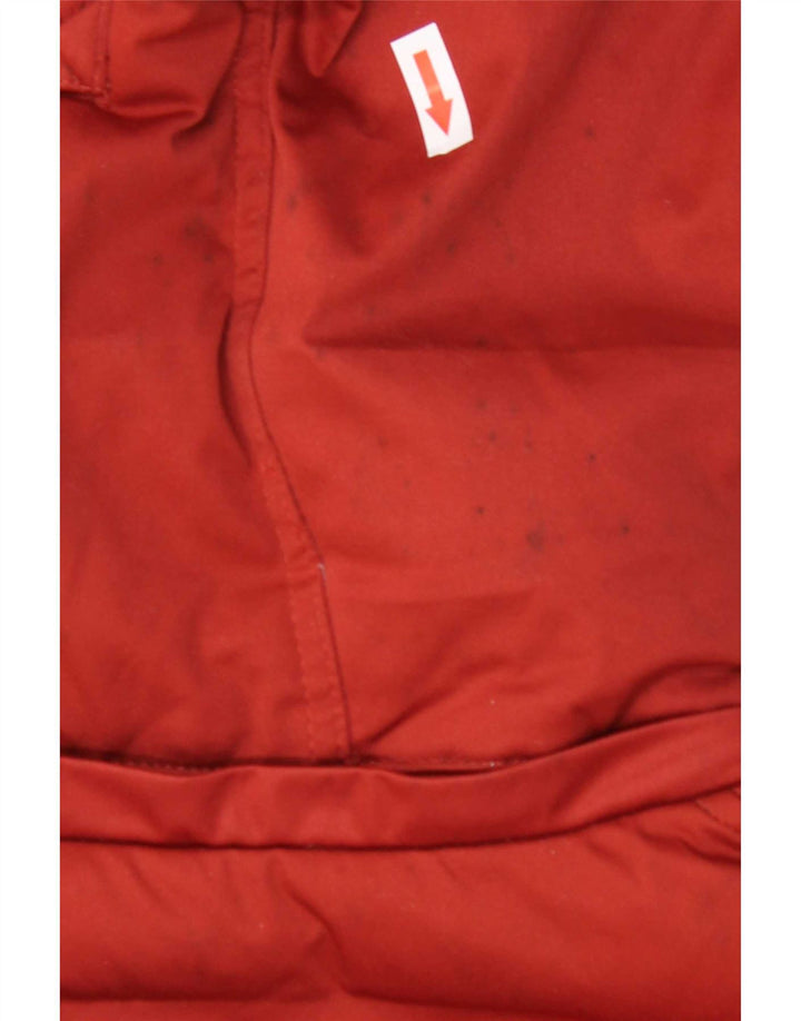Jaqueta masculina Zara com capuz e acolchoada UK 40 poliéster vermelho médio