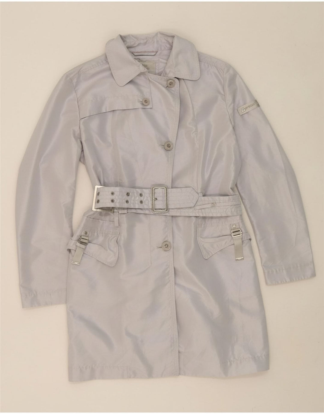 PEUTEREY Trench Coat feminino IT 48 XL poliéster cinza