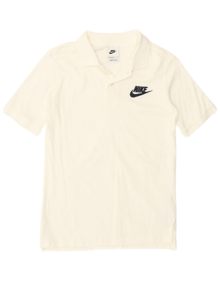 Camisa polo Nike Boys 12-13 anos grande algodão branco