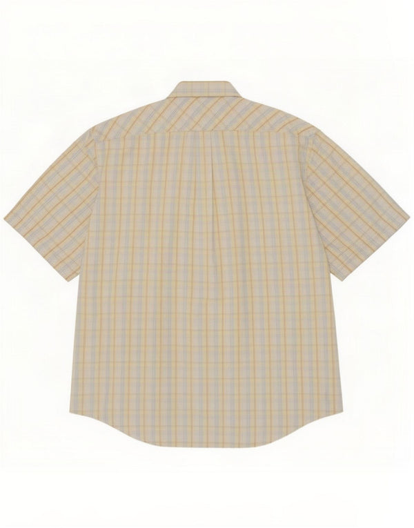 Camisa masculina de manga curta Marlboro Classics 3XL Amarelo Check