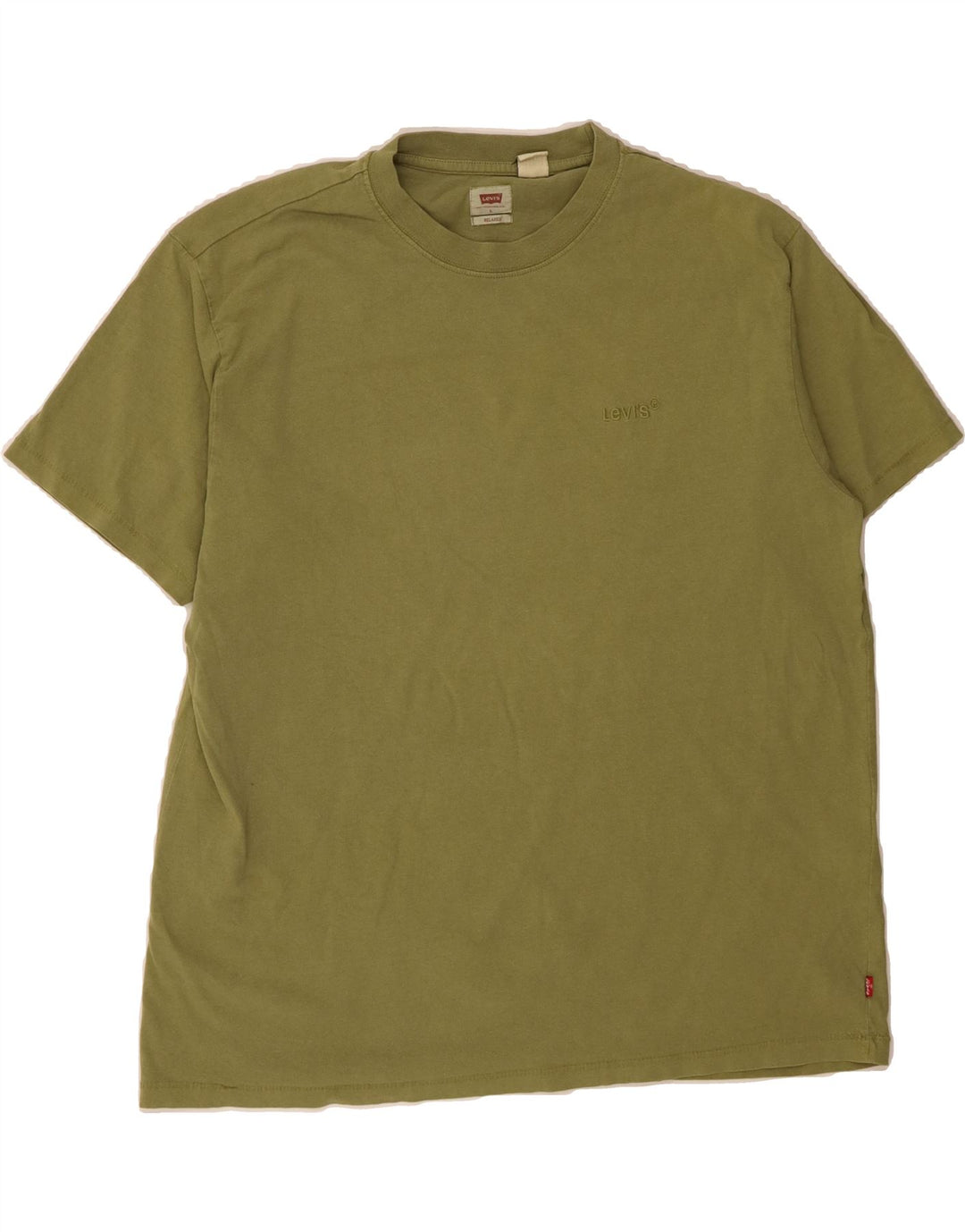 LEVI'S Mens Relaxed Fit T-Shirt Top Large Green Cotton Vintage Levi's and Second-Hand Levi's from Messina Hembry 
