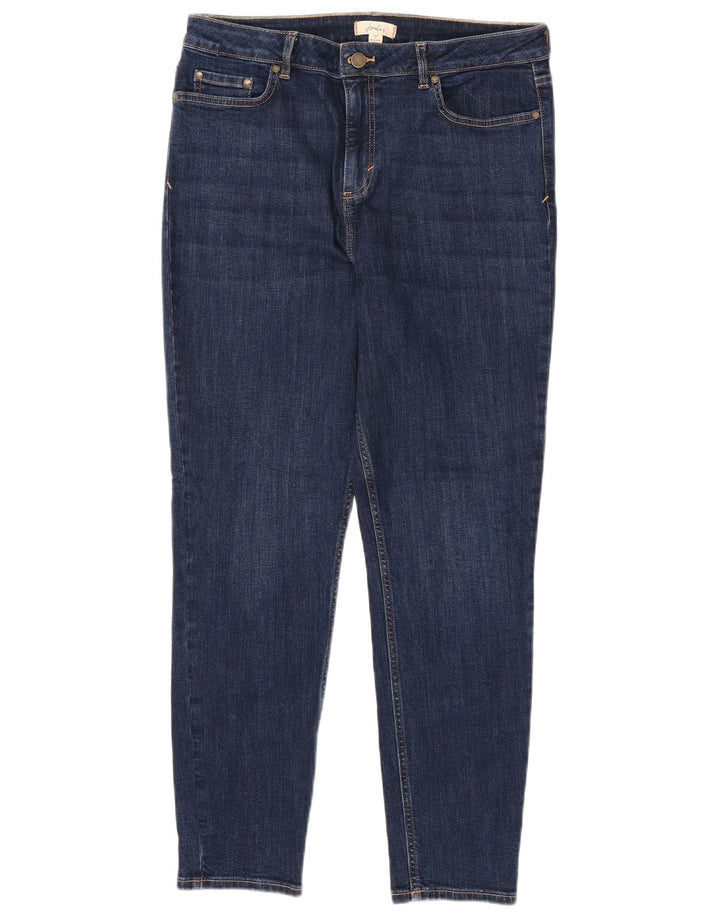 JOULES Jeans Skinny Feminino Reino Unido 14 Grande W32 L28 Azul Marinho Algodão