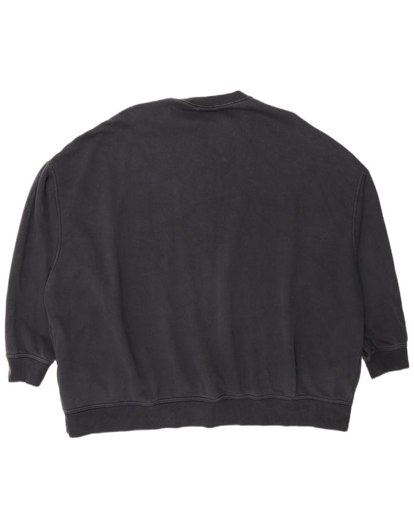 Nike feminino oversized moletom jumper UK 18 XL preto algodão