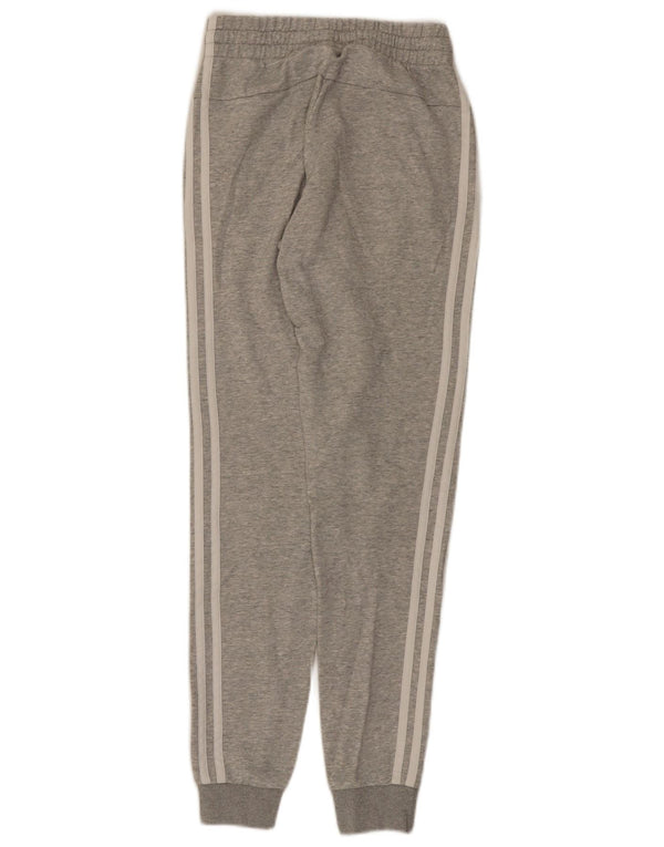 Calças de treino femininas Adidas Joggers UK 0/2 2XS cinza algodão